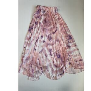 Maje Long Skirt in Pink / Green Hibiscus - T34